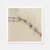 Serviette En Papier Barbelés et sable (Devant)