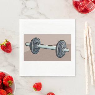 Serviette En Papier Barbell Weightlifting Gym Fitness Lover