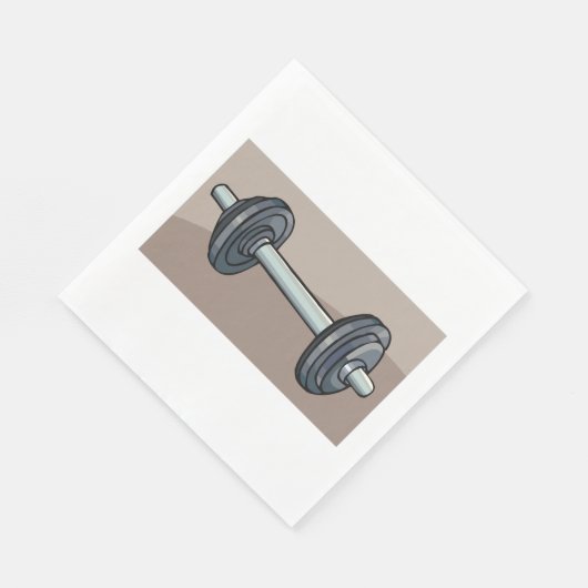 Serviette En Papier Barbell Weightlifting Gym Fitness Lover (Coin)
