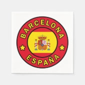 Serviette En Papier Barcelone Espagne (Devant)