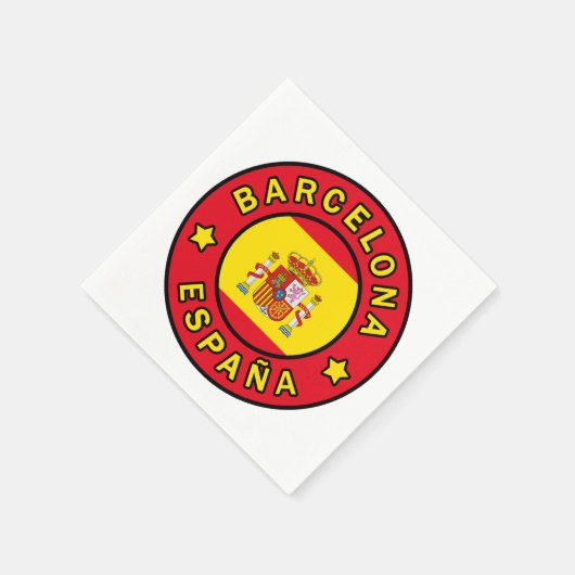 Serviette En Papier Barcelone Espagne (Coin)