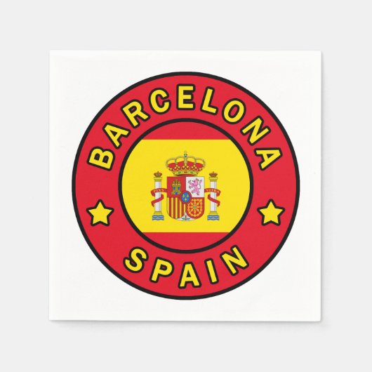 Serviette En Papier Barcelone Espagne (Devant)