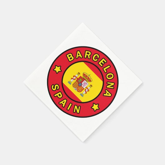 Serviette En Papier Barcelone Espagne (Coin)
