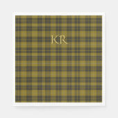 Serviette En Papier Barclay Tartan avec vos initiales, Scottish Plaid (Devant)