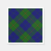 Serviette En Papier Barclay tartan bleu vert plaid (Devant)