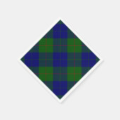 Serviette En Papier Barclay tartan bleu vert plaid (Coin)