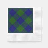 Serviette En Papier Barclay tartan bleu vert plaid (Devant)