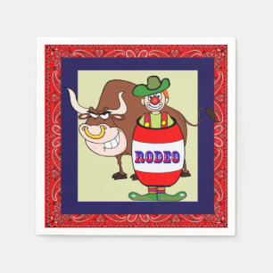 Serviette En Papier Baril Clown Et Taureau Du Parti Occidental