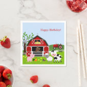 Serviette En Papier Barnyard Animaux de ferme Papier d'anniversaire se (En situation)