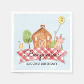 Serviette En Papier Barnyard fête d'anniversaire Napkin (Devant)