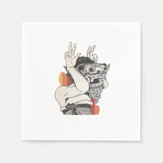Serviette En Papier Barong Peekaboo (Devant)