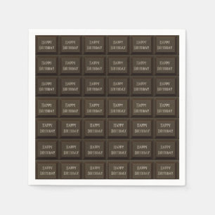 Serviette En Papier Barre à bonbons au chocolat noir