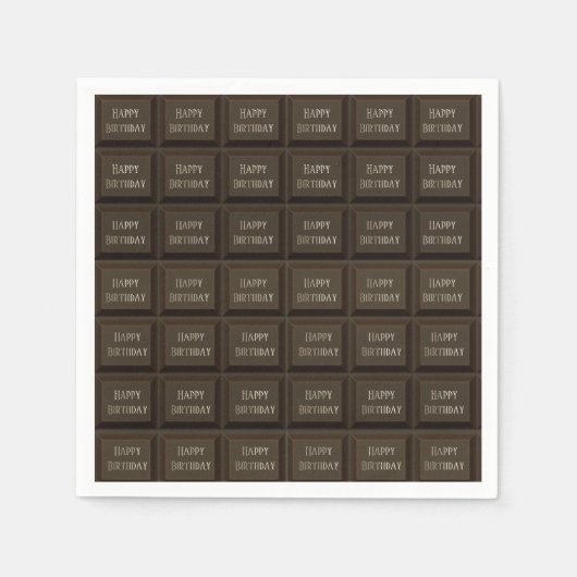 Serviette En Papier Barre à bonbons au chocolat noir (Devant)