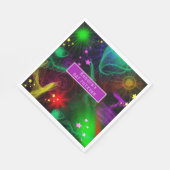 Serviette En Papier Barre / Barre Mitzvah Neon Paint Splatter (Coin)