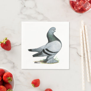 Serviette En Papier Barre Bleue Berliner Tumbler Pigeon