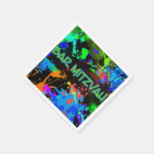 Serviette En Papier Barre Mitzvah Paint Splatz, Paint Ball Papier Napk (Coin)