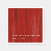 Serviette En Papier Barre Mitzvah Red Techno Streaks (Devant)