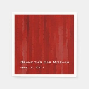Serviette En Papier Barre Mitzvah Red Techno Streaks