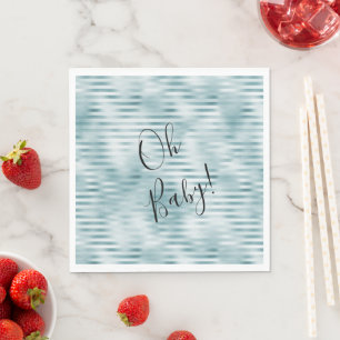 Serviette En Papier Barres de verre bleu Aqua
