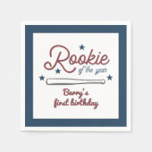 Serviette En Papier BARRY Rookie de l'année Baseball 1er anniversaire (Devant)