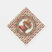 Serviette En Papier Bas de Noël (Coin)