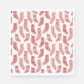 Serviette En Papier Bas nordiques Noël scandinave Rouge Blanc (Devant)