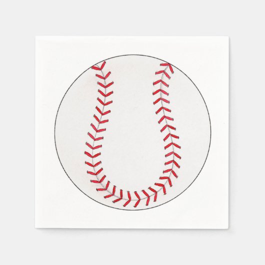 Serviette En Papier Baseball (Devant)