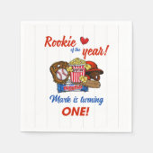 Serviette En Papier Baseball 1er Anniversaire (Devant)