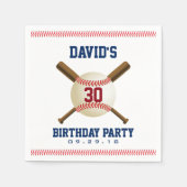 Serviette En Papier Baseball Anniversaire Soirée sportive Thème (Devant)