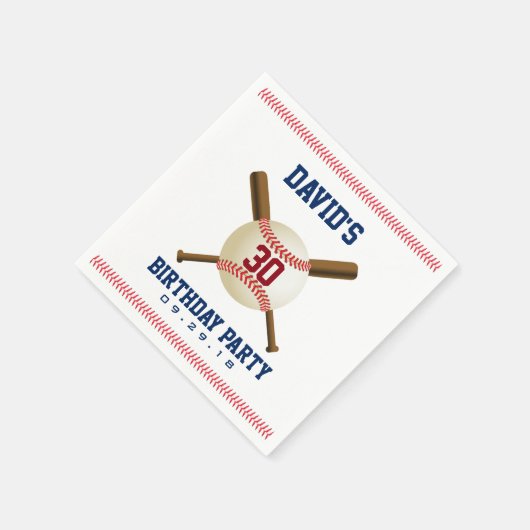 Serviette En Papier Baseball Anniversaire Soirée sportive Thème (Coin)
