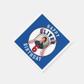 Serviette En Papier Baseball Ball Kids Photo Anniversaire (Coin)