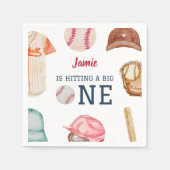 Serviette En Papier Baseball Big One Boy 1er Anniversaire (Devant)