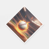 Serviette En Papier Baseball en feu dans un stade (Coin)