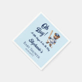 Serviette En Papier Baseball Oh Boy Baby shower mignonne Ours (Coin)