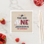 Serviette En Papier Baseball Party Napkin Baseball 1er anniversaire (En situation)