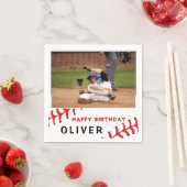 Serviette En Papier Baseball Photo Bonne fête d'anniversaire (En situation)