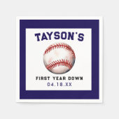 Serviette En Papier Baseball première année bas 1er anniversaire (Devant)