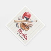 Serviette En Papier Baseball Rookie Birthday (Coin)