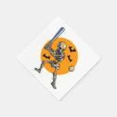 Serviette En Papier Baseball Skeleton Halloween Hommes garçons Basebal (Coin)