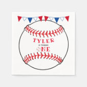 Serviette En Papier Baseball Sports 1er anniversaire (Devant)