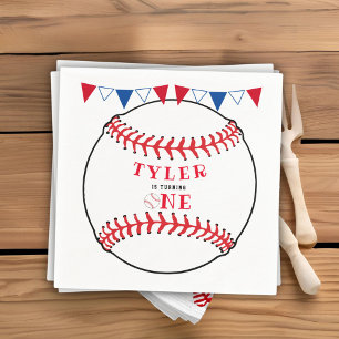 Serviette En Papier Baseball Sports 1er anniversaire