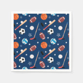 Serviette En Papier Baseball sports Pattern  (Devant)
