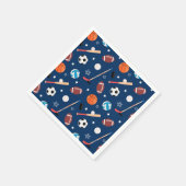 Serviette En Papier Baseball sports Pattern  (Coin)