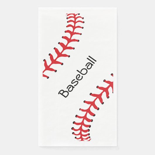 Serviette En Papier Baseball Stitch Design Guest Towel Napkin (Devant)