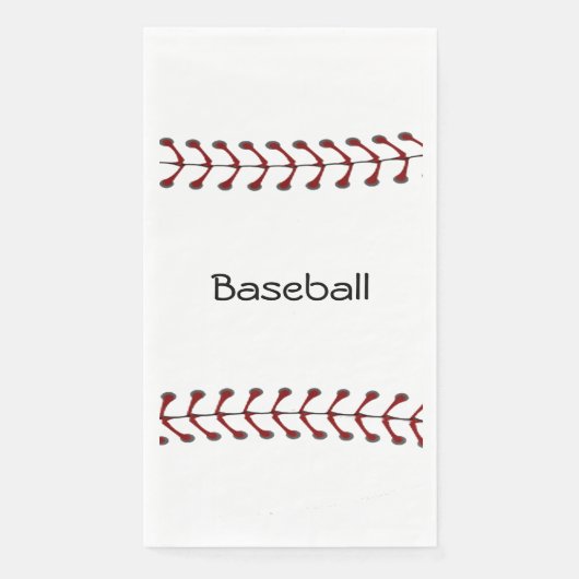 Serviette En Papier Baseball Stitch Design Guest Towel Napkin (Devant)