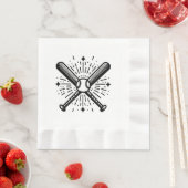 Serviette En Papier baseball vintage (En situation)
