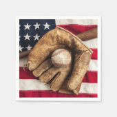 Serviette En Papier Baseball vintage (Devant)