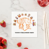 Serviette En Papier Bash de monstres amusants d'Halloween (En situation)