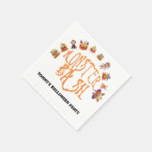 Serviette En Papier Bash de monstres amusants d'Halloween (Coin)
