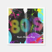 Serviette En Papier Bash Retro Rainbow Splash fête d'anniversaire des  (Devant)